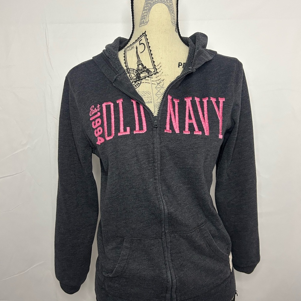 Y2K Old Navy Charcoal Sweatshirt with Logo Patch